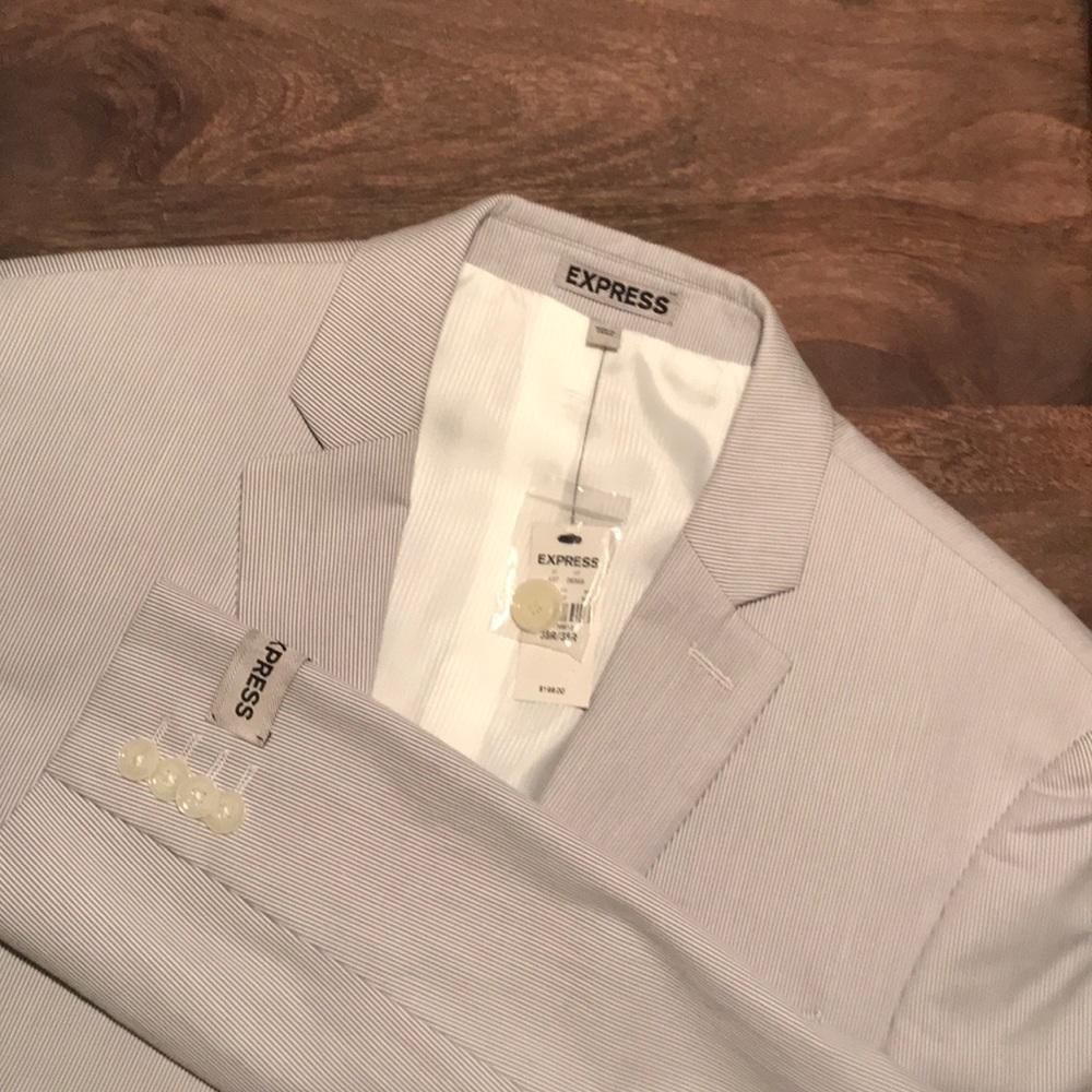 New Slim Fit Men’s Express Seersucker Sport Coat